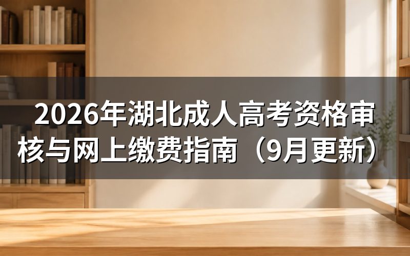 湖北成人高考资格审核与网上缴费怎么办