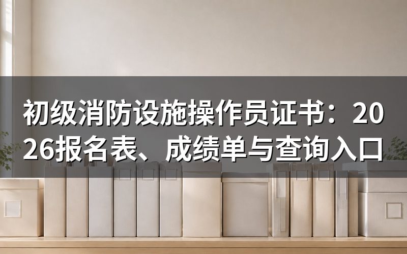 初级消防设施操作员证书报名,核对报名表和审核状态