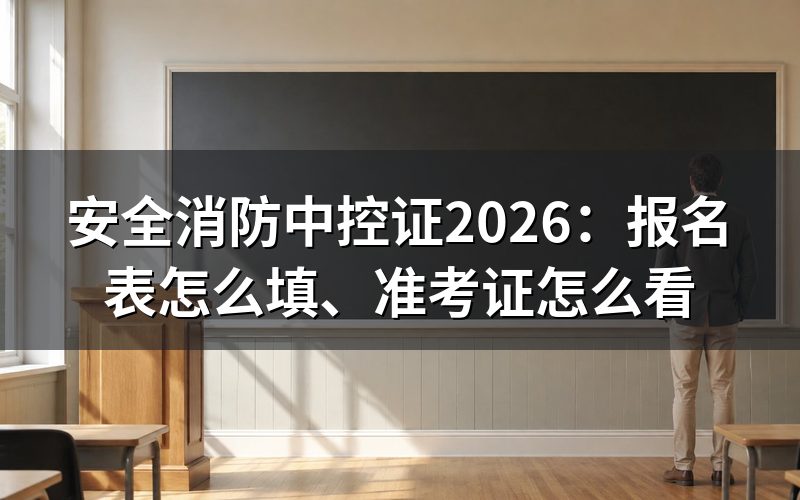 报考安全消防中控证,先核对报名表