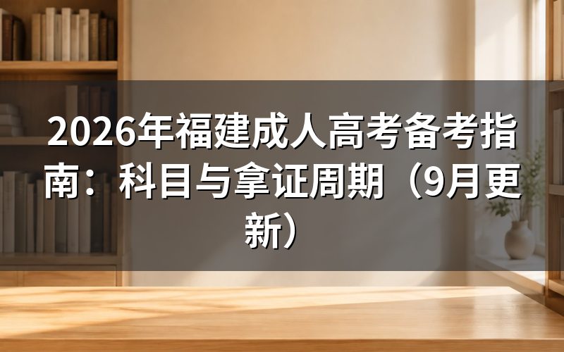 福建成人高考备考指南怎么安排科目