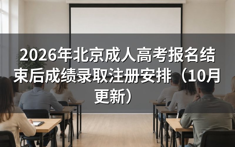 北京成人高考报名结束后怎么查成绩