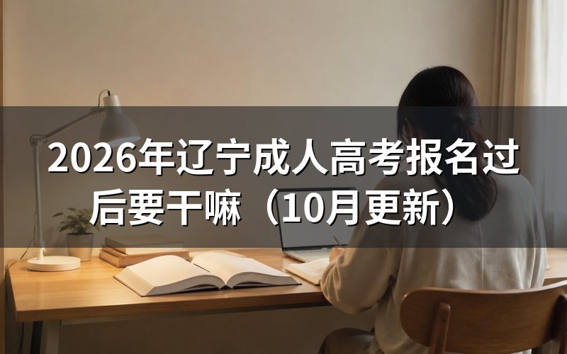 辽宁成人高考报名过后要干嘛