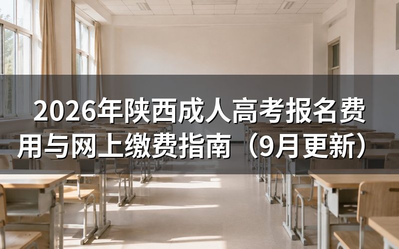 陕西成人高考报名费用分别是多少