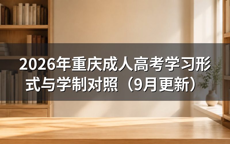 重庆成人高考学习形式与学制怎么选