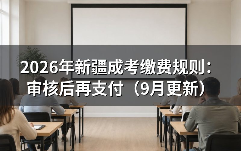 新疆成考缴费规则要求先完成哪些环节