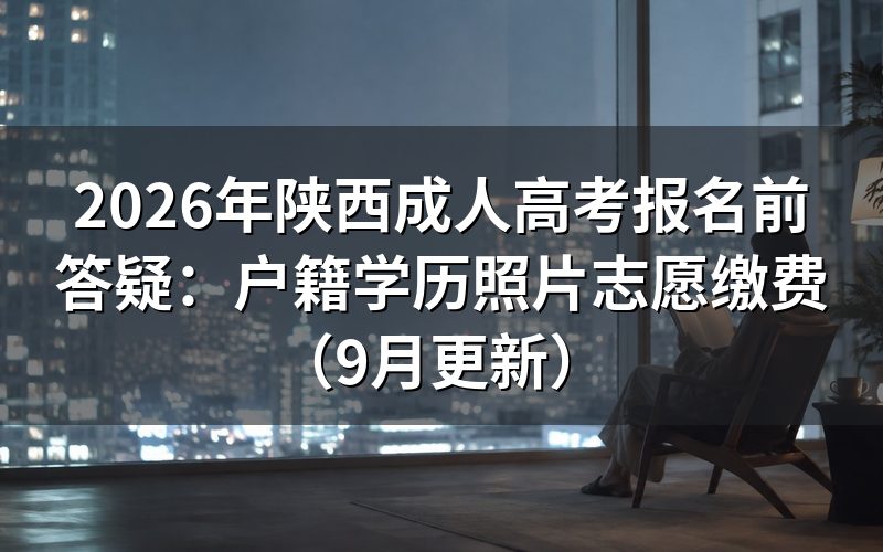 陕西成人高考报名前答疑：注册审核和缴费怎么办