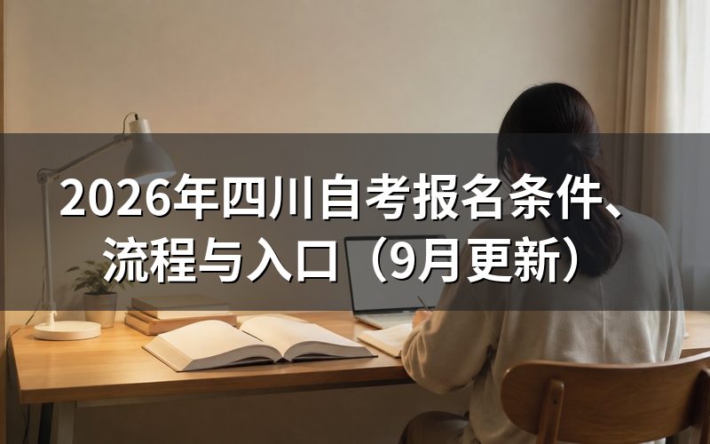 四川自考报名条件和新生注册怎么完成