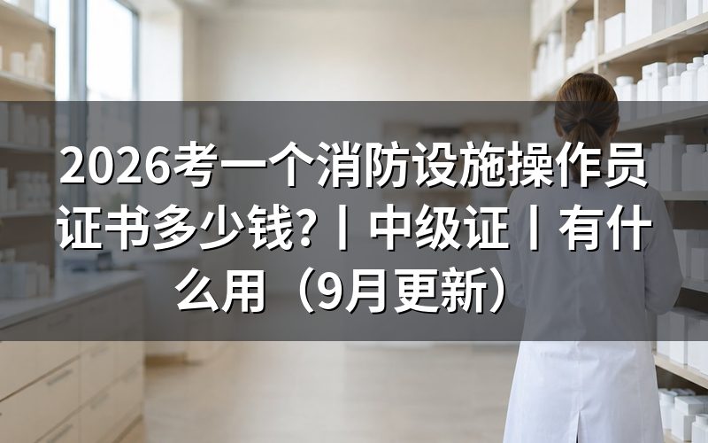 消防设施操作员证要多少钱,先翻当次鉴定公告的缴费说明