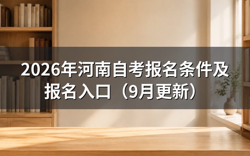 河南自考报名条件是什么