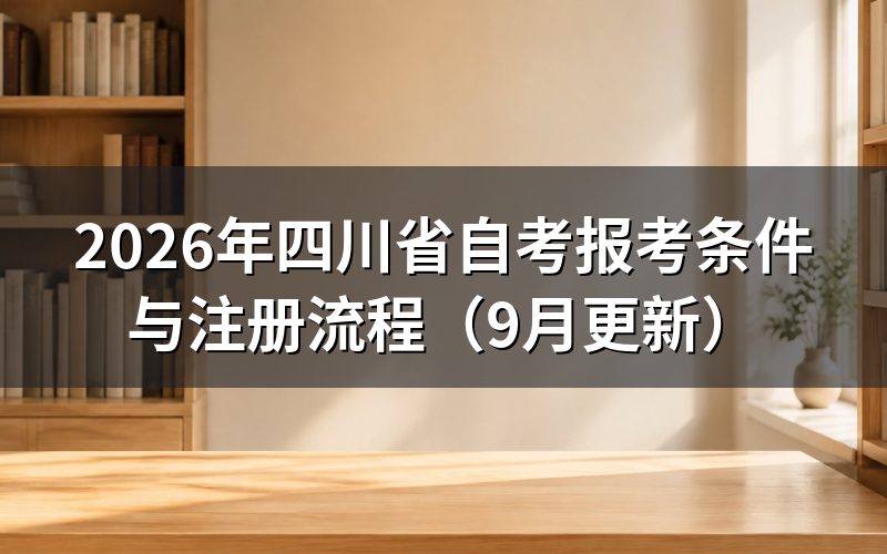 四川省自考报考条件有哪些