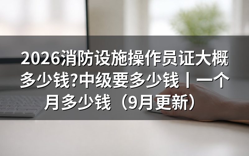 考个消防设施操作员证多少钱,先翻当期鉴定公告的收费那一段