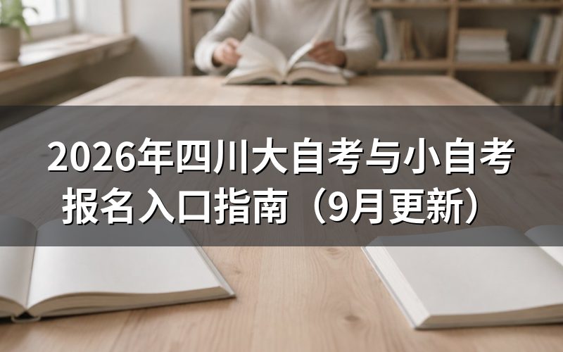 四川大自考与小自考报名入口怎么分