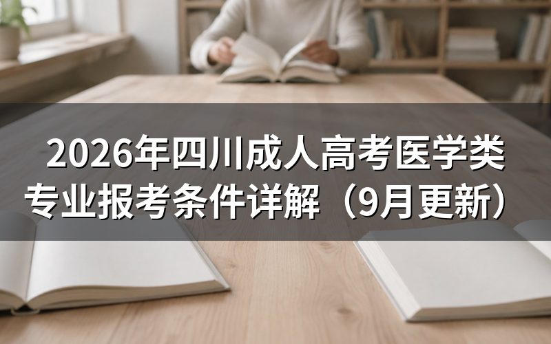 四川成人高考医学类专业报考条件有哪些