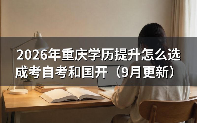 重庆学历提升怎么选成考自考和国开