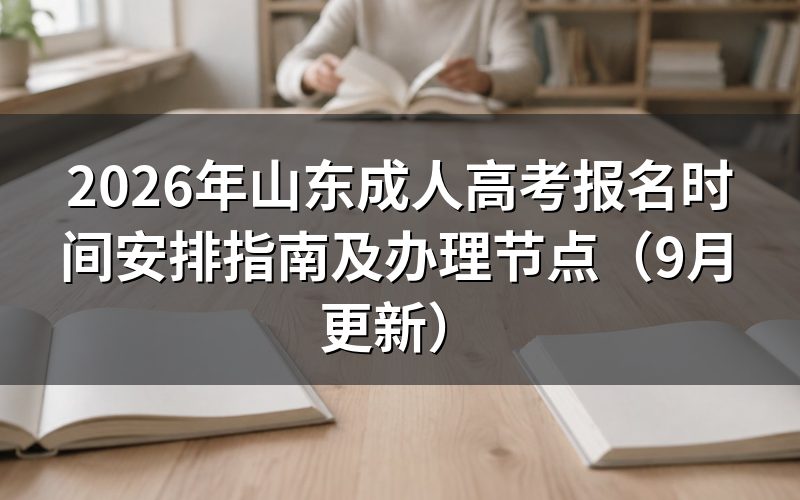 山东成人高考报名时间安排怎么走