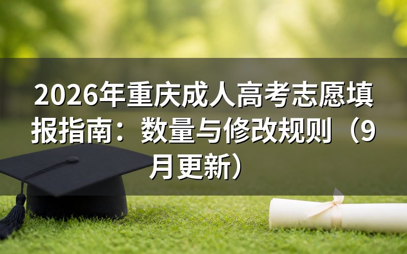 重庆成人高考志愿填报指南:各层次能填多少
