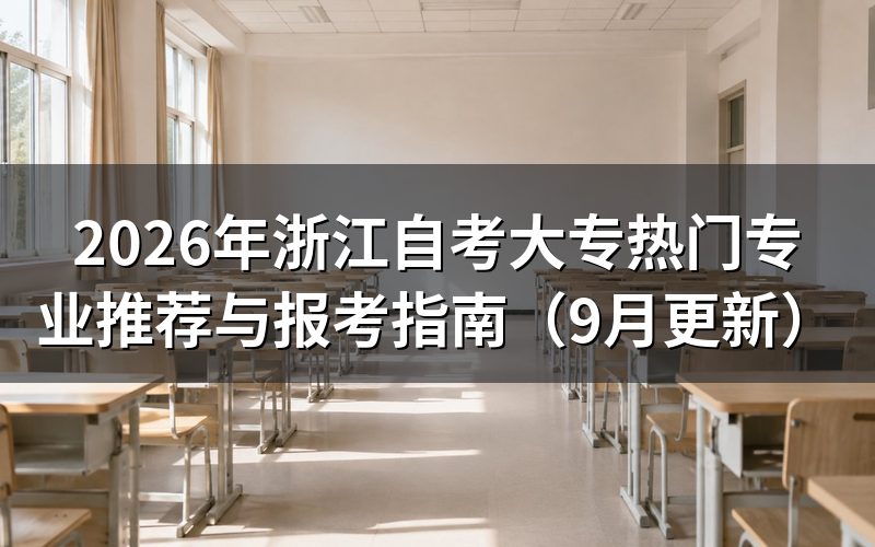 浙江自考大专热门专业推荐怎么选