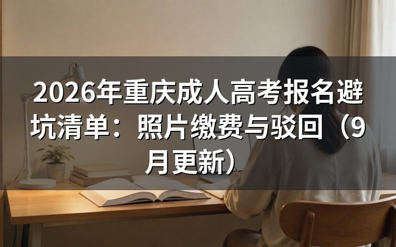 重庆成人高考报名避坑清单怎么排查照片