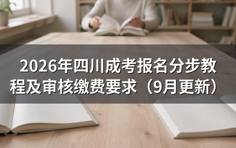 四川成考报名分步教程怎么操作
