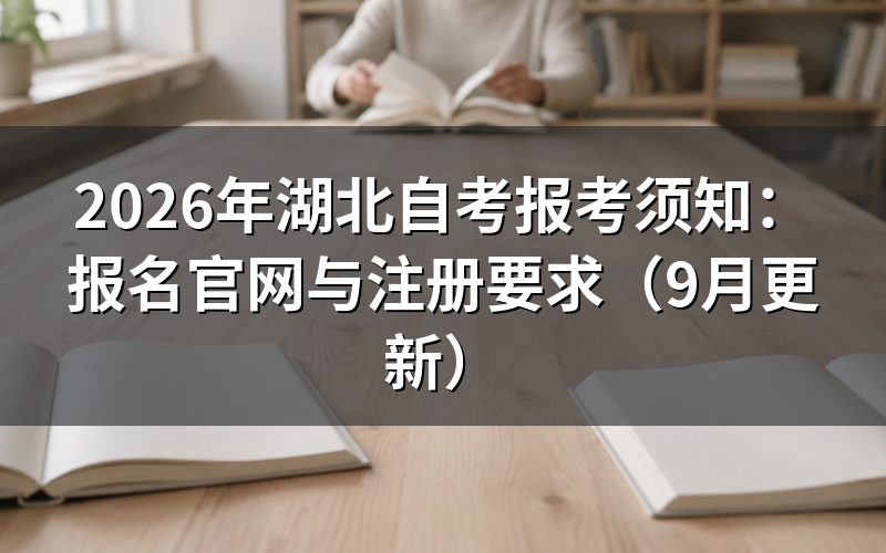湖北自考报考须知在哪里注册缴费