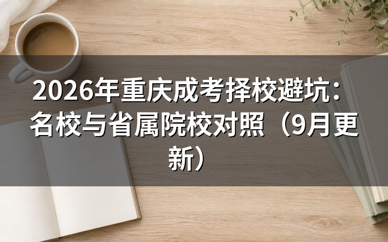 重庆成考择校避坑先查什么