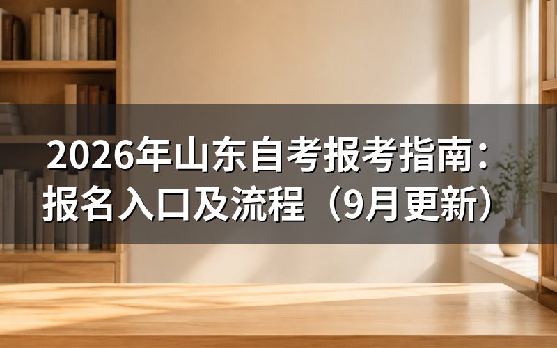 山东自考报考指南中新考生怎么注册