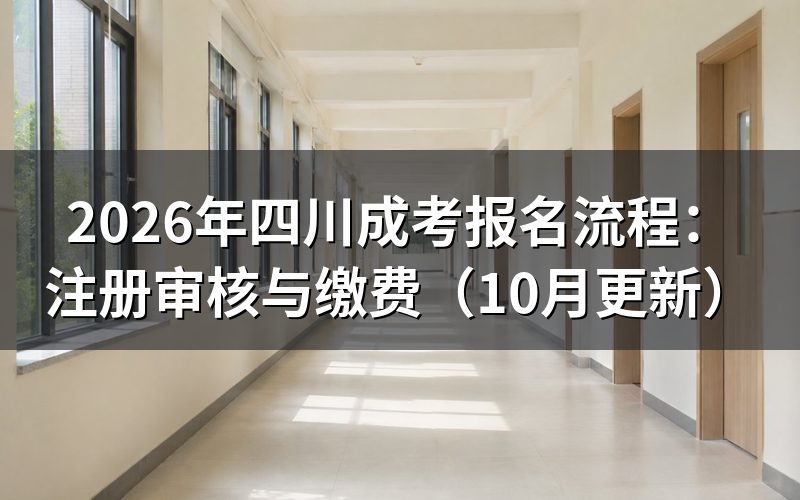 四川成考报名流程报名前要准备什么
