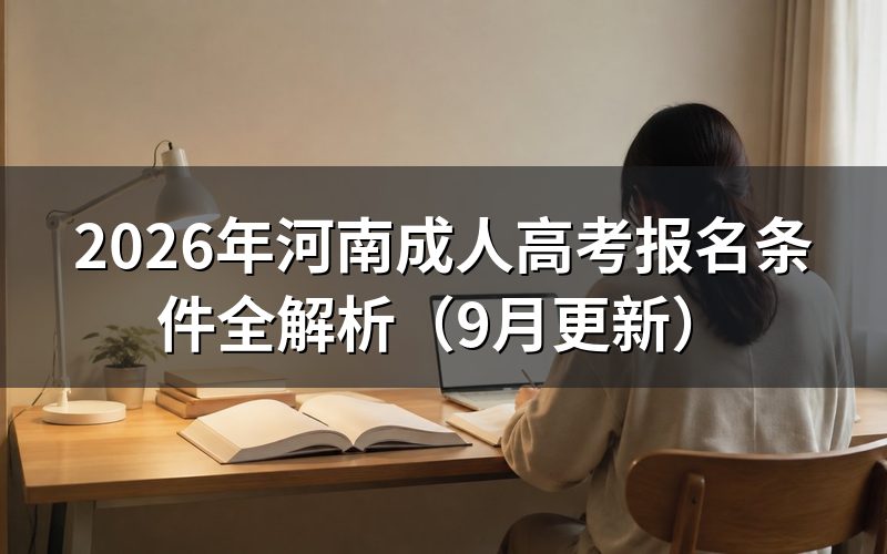 河南成人高考报名条件有哪些