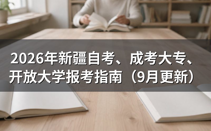 新疆自考、成考大专、开放大学报考指南怎么看入口