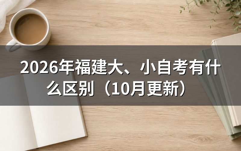 福建大、小自考有什么区别