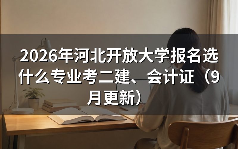 河北开放大学报名选什么专业考二建