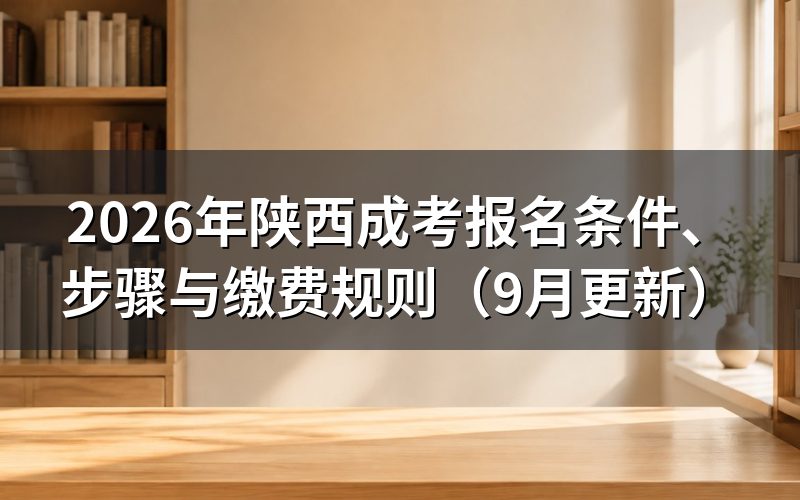 陕西成考报名条件和注册步骤怎么安排