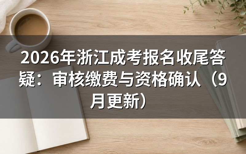 浙江成考报名收尾答疑:审核结果怎么查询