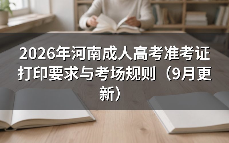 河南成人高考准考证怎么打印和核对