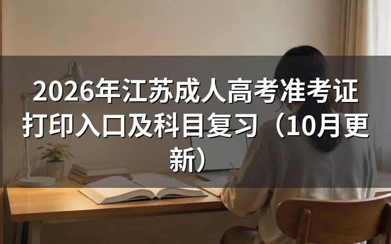 江苏成人高考准考证打印入口怎么登录