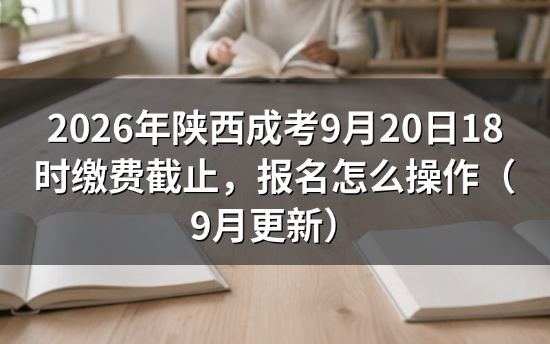 陕西成考9月20日18时缴费截止前怎么报名