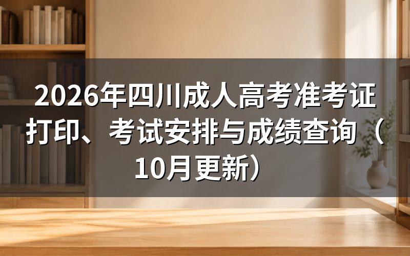 四川成人高考准考证打印怎么操作