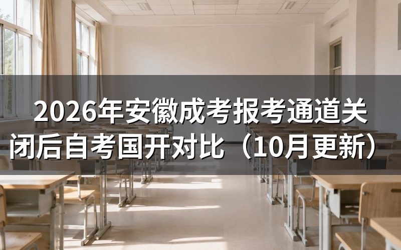 安徽成考报考通道关闭后还能怎么选