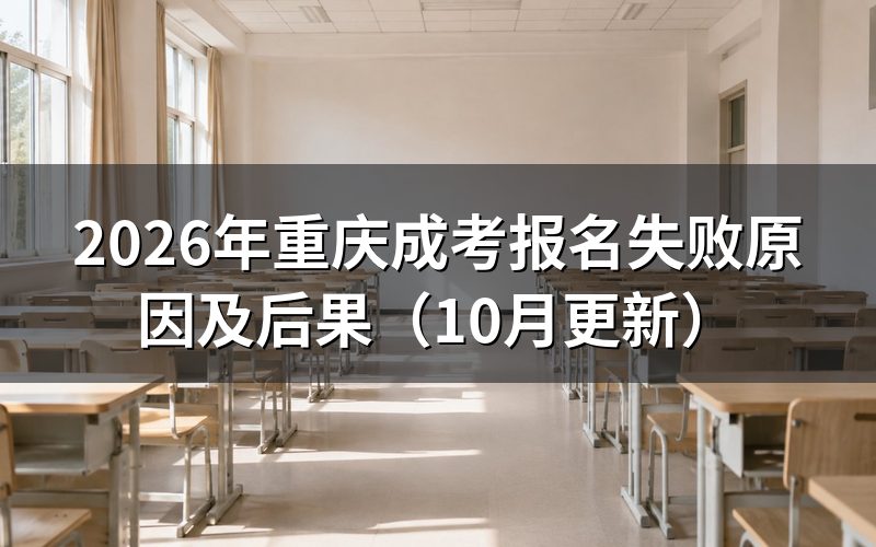 重庆成考报名失败有哪些原因