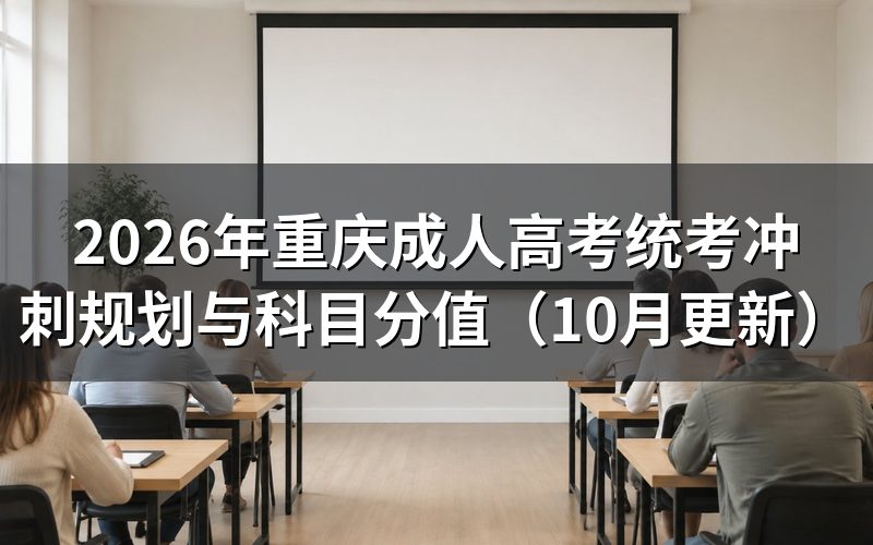 重庆成人高考统考冲刺规划怎么安排