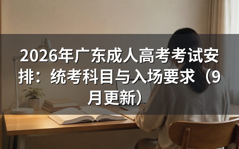 广东成人高考考试安排怎么查看