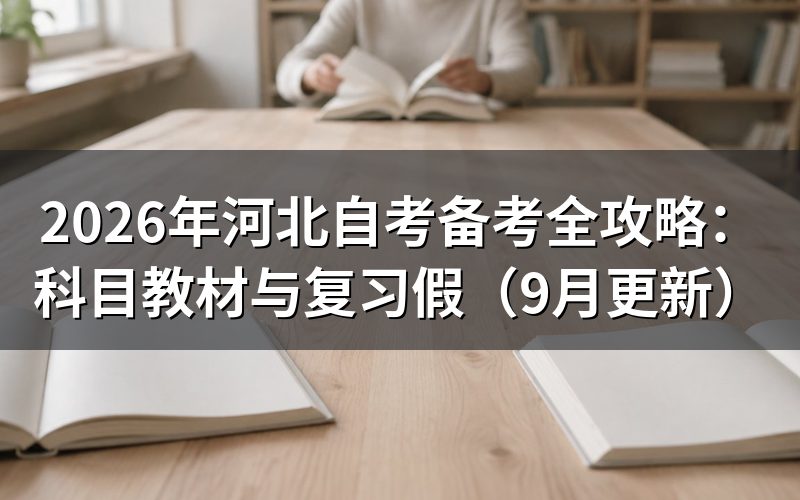 河北自考备考全攻略怎么安排科目和时间