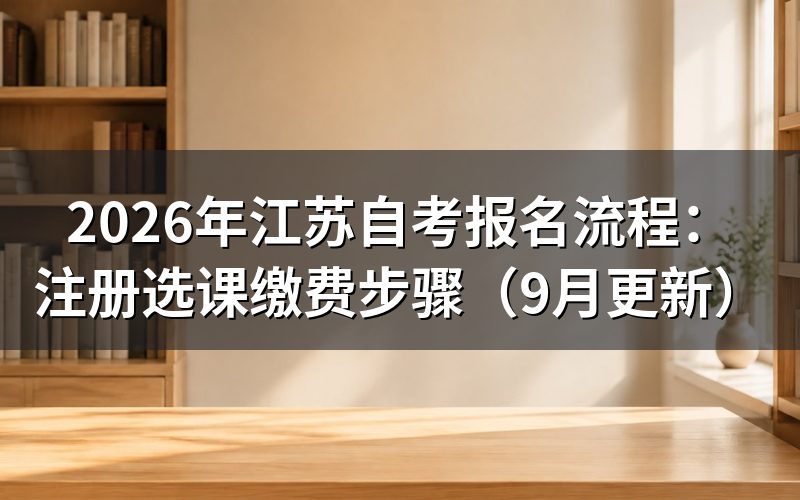 江苏自考报名流程中新生怎么注册