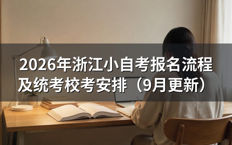 浙江小自考报名流程怎么办理
