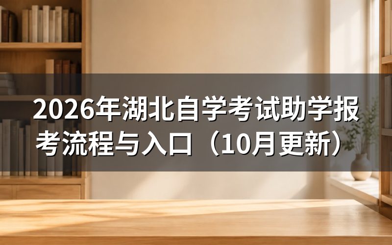 湖北自学考试助学报考流程怎么走
