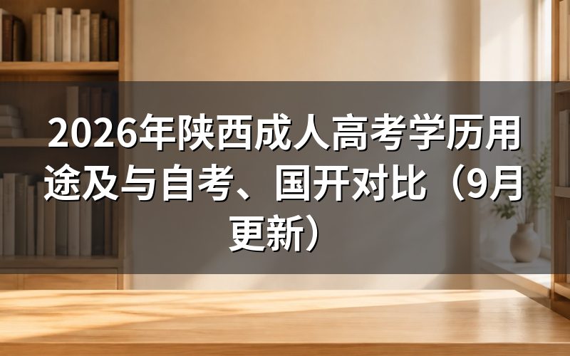 陕西成人高考学历用途有哪些
