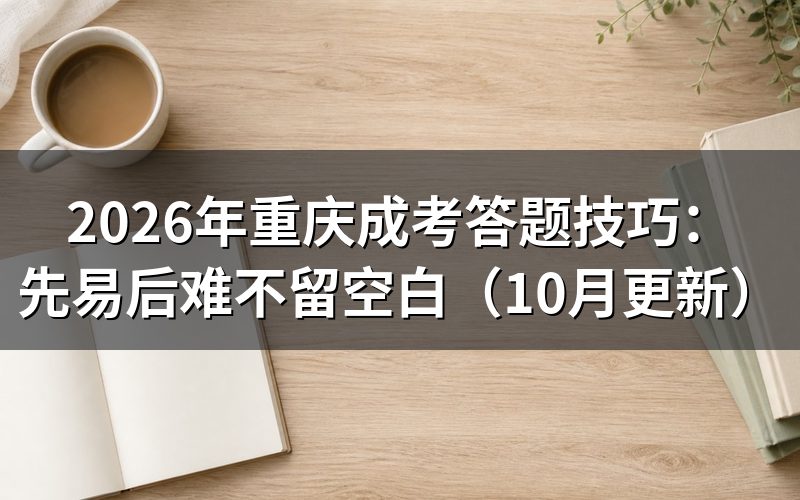 重庆成考答题技巧怎么安排做题顺序