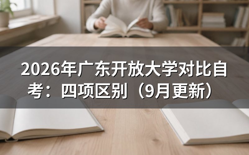 广东开放大学对比自考有哪些报名门槛