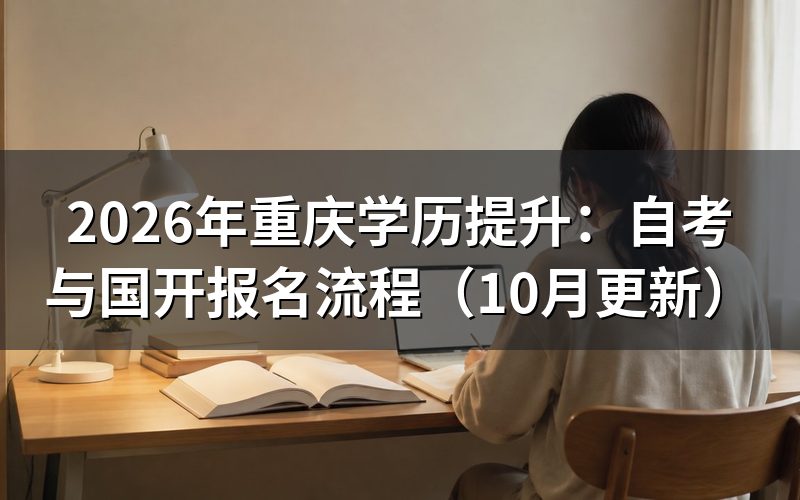 重庆学历提升自考和国开怎么报名