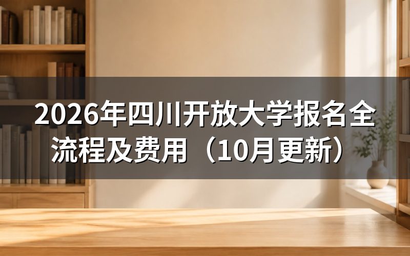 四川开放大学报名全流程怎么办理